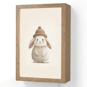 OnlyWow NÁSTENNÉ SVIETIDLO Králik - čiapka - uši - béžová 20x30 cm vyobraziť