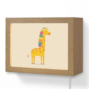 OnlyWow NÁSTENNÉ SVIETIDLO Žirafa - Dúhová hriva - béžová 20x15 cm vyobraziť