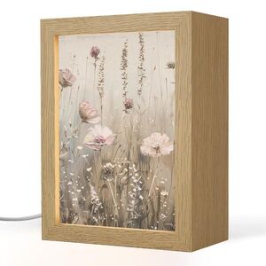 OnlyWow STOLNÁ LAMPA Kvety - Ružová - Moderné - Béžová 15x20 cm vyobraziť