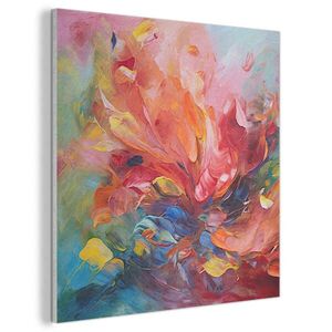 MuchoWow AKUSTICKÝ OBRAZ Olejomaľba - Umenie - Abstraktné - Farebné 80x80 cm vyobraziť