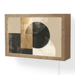 OnlyWow NÁSTENNÉ SVIETIDLO Abstraktné - Moderné - Čierne - Zlaté 30x20 cm vyobraziť