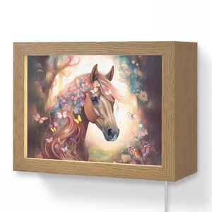 OnlyWow NÁSTENNÉ SVIETIDLO Kôň - Príroda - Kvety - Motýle - Les 20x15 cm vyobraziť