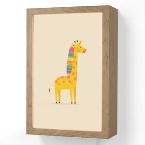 OnlyWow NÁSTENNÉ SVIETIDLO Žirafa - Dúhová hriva - béžová 20x30 cm vyobraziť