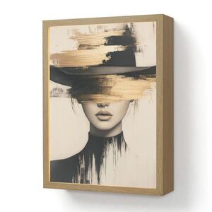 OnlyWow NÁSTENNÉ SVIETIDLO Žena - klobúk - farba 30x40 cm vyobraziť