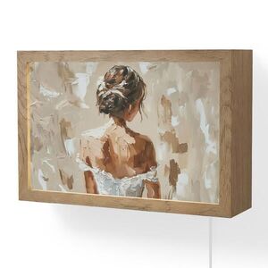 OnlyWow NÁSTENNÉ SVIETIDLO Žena - Farba - Abstraktná - Béžová - Moderná 30x20 cm vyobraziť