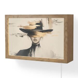OnlyWow NÁSTENNÉ SVIETIDLO Žena - klobúk - farba 30x20 cm vyobraziť