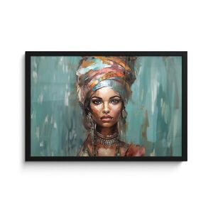 MuchoWow ZARÁMOVANÝ PLAGÁT Žena - Umenie - Šperky - Portrét 60x40 cm vyobraziť