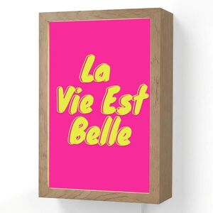 OnlyWow NÁSTENNÉ SVIETIDLO Citát - Retro - Pink 20x30 cm vyobraziť
