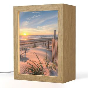 OnlyWow STOLNÁ LAMPA Pláž - more - duny - západ slnka - krajina 15x20 cm vyobraziť