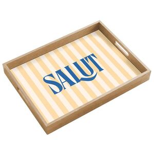 OnlyWow PODNOS Pozdrav - Citát - Pruhy - Žltá - Modrá - Biela 50x35 cm vyobraziť