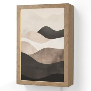 OnlyWow NÁSTENNÉ SVIETIDLO Abstraktné - Krajina - Vlny - Krémová farba 20x30 cm vyobraziť