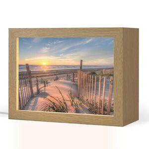 OnlyWow STOLNÁ LAMPA Pláž - more - duny - západ slnka - krajina 20x15 cm vyobraziť