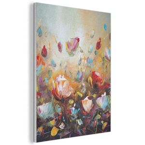 MuchoWow AKUSTICKÝ OBRAZ Kvety - Umenie - Príroda - Olejomaľba 50x70 cm vyobraziť