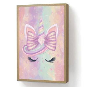OnlyWow NOČNÁ LAMPA Jednorožec - trblietky - dúha - pastelové farby 40x60 cm vyobraziť