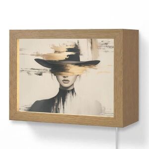 OnlyWow NÁSTENNÉ SVIETIDLO Žena - klobúk - farba 20x15 cm vyobraziť