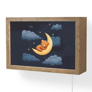 OnlyWow NÁSTENNÉ SVIETIDLO Medvedík - Mesiac - Mraky - Hviezdy 30x20 cm vyobraziť