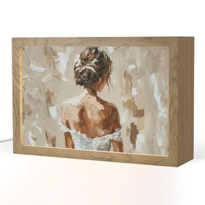 OnlyWow STOLNÁ LAMPA Žena - Farba - Abstraktná - Béžová - Moderná 30x20 cm vyobraziť