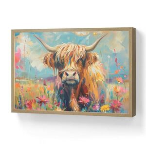 OnlyWow NÁSTENNÉ SVIETIDLO Škótsky horal - Príroda - Farebné - Kvety 60x40 cm vyobraziť
