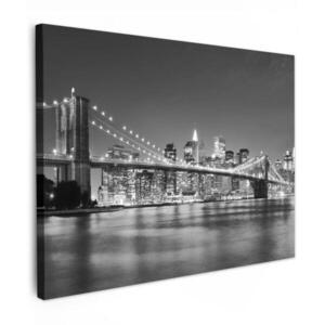MuchoWow OBRAZ NA PLÁTNE New York - Most - Brooklyn - Čiernobiely - Architektúra 80x60 cm vyobraziť