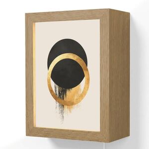OnlyWow NÁSTENNÉ SVIETIDLO Abstraktný dizajn - Čierny kruh - Škvrny od farby 15x20 cm vyobraziť