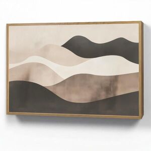 OnlyWow NÁSTENNÉ SVIETIDLO Abstraktné - Krajina - Vlny - Krémová farba 100x70 cm vyobraziť