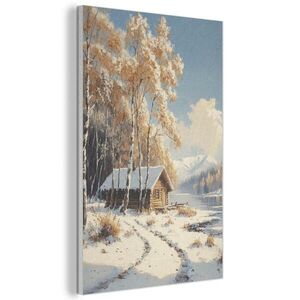 MuchoWow AKUSTICKÝ OBRAZ Zima - Sneh - Domov - Príroda 60x90 cm vyobraziť