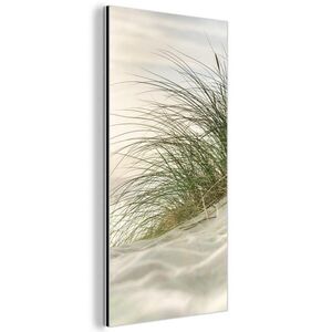 MuchoWow KOVOVÝ OBRAZ Duny s marramovou trávou pod slnkom nemeckého národného parku Schleswig-Holsteinisches Wattenmeer 40x80 cm vyobraziť