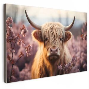 MuchoWow OBRAZ NA PLÁTNE Škótsky horal - Jar - Vysočina 60x40 cm vyobraziť