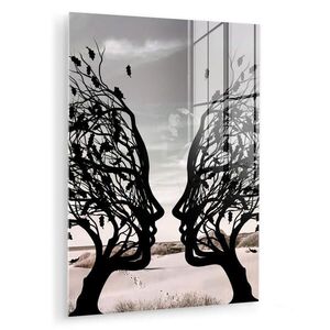 MuchoWow OBRAZ NA AKRYLOVOM SKLE Pláž - more - ľudia - strom - moderné umenie 60x80 cm vyobraziť
