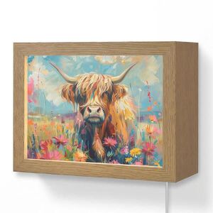OnlyWow NÁSTENNÉ SVIETIDLO Škótsky horal - Príroda - Farebné - Kvety 20x15 cm vyobraziť