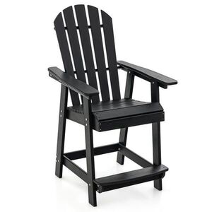 COSTWAY STOLIČKA Vysoká Adirondack Čierna vyobraziť