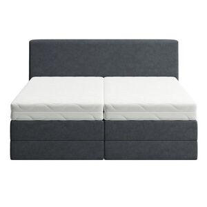 Home Collective BOXSPRINGOVÁ POSTEĽ a matracom Bonnell, s čelom, 200 x 200 cm, v tmavosivej farbe vyobraziť