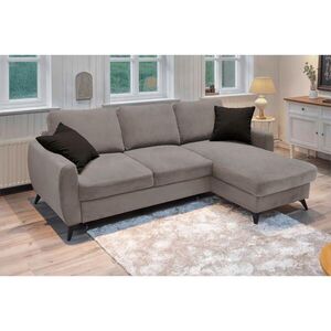 MID.YOU ROZKLADACIA ROHOVÁ SEDAČKA, kov, textil, kompozitné drevo, taupe vyobraziť