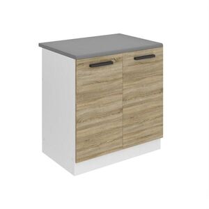 B BELINI GROUP SPODNÁ skrinka pod drez 80 cm SDZ s pracovnou doskou, 2 dvierkami, dub Sonoma vyobraziť