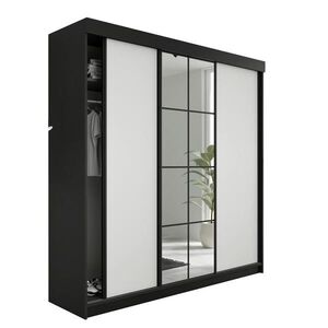 Kier Furniture SKRIŇA S POSUVNÝMI DVERAMI LAMARO - 250x205x59 cm - Čierna + Biela vyobraziť