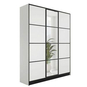 Kier Furniture ŠATNÍK EDEN 3-dverový v2 - 156, 4x205x39 cm - Biela vyobraziť