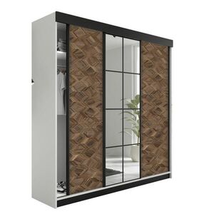 Kier Furniture SKRIŇA S POSUVNÝMI DVERAMI LAMARO - 200x205x59 cm - Biela + Art Deco vyobraziť
