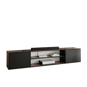 Kier Furniture TV STOLOK EDI 4 Dub Craft Gold / Čierna – 2-dverový vyobraziť