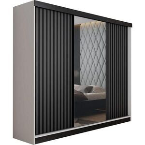 Kier Furniture SKRIŇA S POSUVNÝMI DVERAMI MALANI - Biela + Grafit 200x205x59 cm vyobraziť