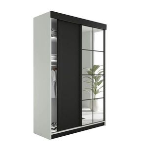 Kier Furniture SKRIŇA S POSUVNÝMI DVERAMI LAMARO - 138x205x59 cm - Biela + Čierna vyobraziť