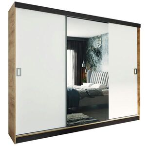 Kier Furniture SKRIŇA S POSUVNÝMI DVERAMI RETRO 1 200 - Dub Craft Gold + Biela 200x205x59 cm vyobraziť