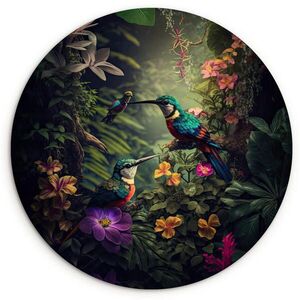 MuchoWow OBRAZ NA STENU Kvety - Vták - Džungľa - Rastliny 60x60 cm vyobraziť