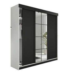Kier Furniture SKRIŇA S POSUVNÝMI DVERAMI LAMARO - 200x205x59 cm - Biela + Čierna vyobraziť