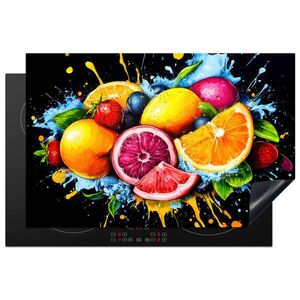 MuchoWow KRYT NA SPORÁK Ovocie - Graffiti - Farebné - Oranžová - Jahoda - Abstraktné 80x52 cm vyobraziť