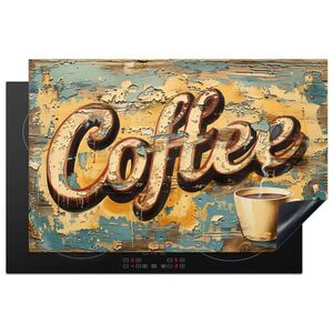 MuchoWow KRYT NA SPORÁK Káva - Vintage - hnedá - šálka 81.6x52.7 cm vyobraziť
