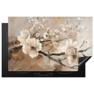 MuchoWow KRYT NA SPORÁK Kvety - abstraktné - maľované - béžové 81.6x52.7 cm vyobraziť