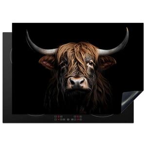 MuchoWow KRYT NA SPORÁK Škótsky horal - Portrét - Čierny - Zviera 75x52 cm vyobraziť