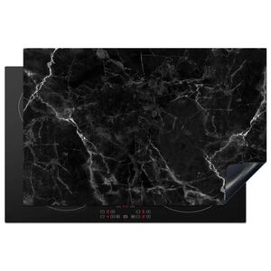 MuchoWow KRYT NA SPORÁK Mramor - Čierna - Biela - Textúra - Mramorový vzhľad 80x52 cm vyobraziť