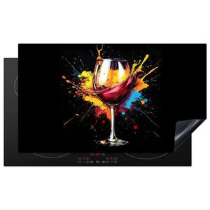 MuchoWow KRYT NA SPORÁK Víno - sklo - graffiti - nápoj - červená - farba 91.6x52.7 cm vyobraziť