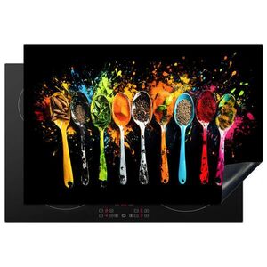 MuchoWow KRYT NA SPORÁK Lyžičky - korenie - moderné - graffiti - farba - farebné 77x51 cm vyobraziť